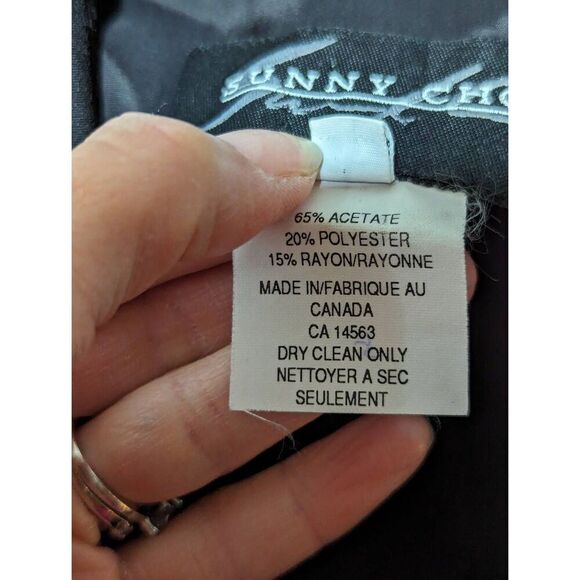 Sunny Choi Woman's Black 2 Piece Set Embellished Beaded Dress with Jacket 10 - Picture 9 of 9